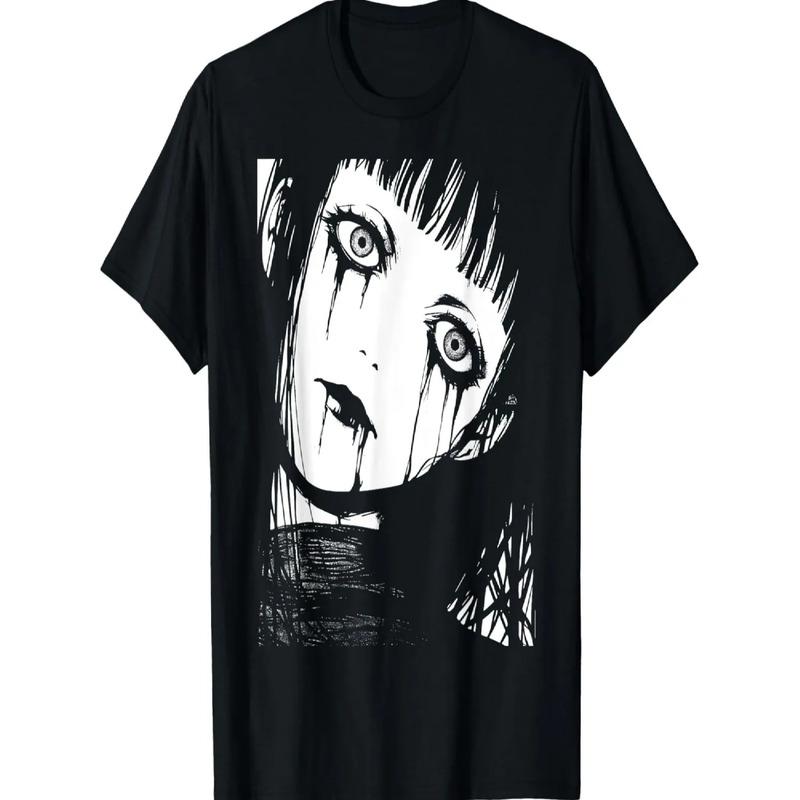 Horror Anime Manga _ Japan Creepy Kawaii Goth T-shirt(20) S разноцветный