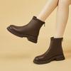 New Women'S British Style Elastic Boots - Rear-Zip Platform Ankle Boots With  Anti-Slip Sole, Winter Fashion Booties