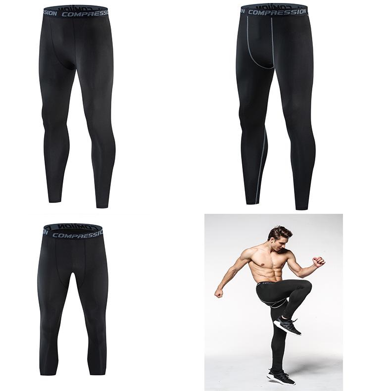 Men's Quick-Dry Elastic Sports Tights for Running, Training, and Fitness - Long & Short Options