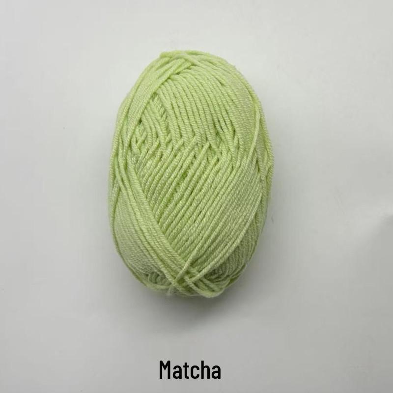 Cotton 4-Strand Medium-Thick Yarn Ball for Crochet: Ideal for Shoes, Dolls, Sweaters, and DIY Knitting Projects