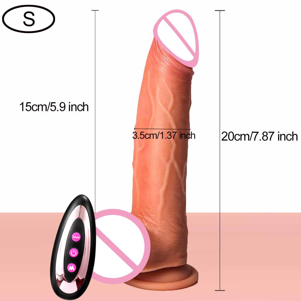 Realistic Dildo Heated Vibrator Telescopic Vibrating Big Penis Dick Cock Masturbation Adult Sex Toys For Women Anal Plug 18+