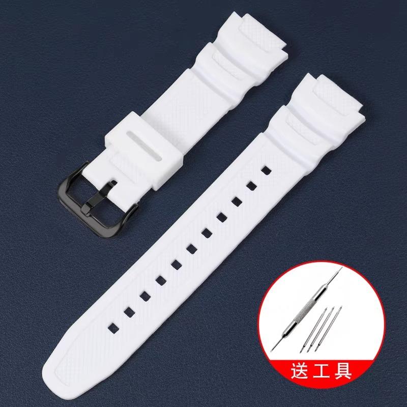 Accessori per cinturino da polso adatti per Casio Watch W-218h / F-108 AE1200 / 1000 / 1300 cinturino da polso in resina silicone 18mm