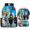 Cartoon-Rucksack-Set 3 Teile Leichte Schultasche für Mittelschüler Umhängetasche
