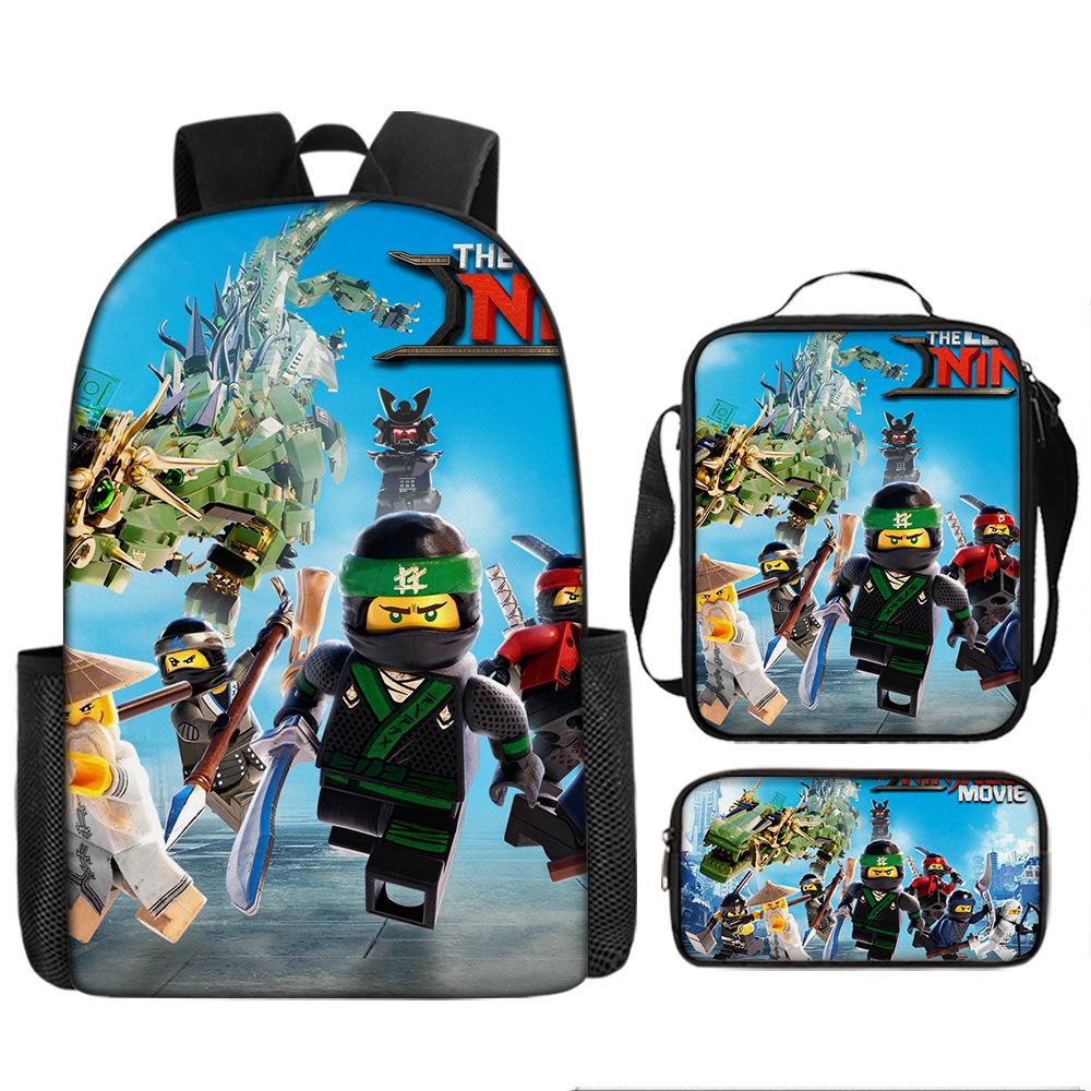 Cartoon-Rucksack-Set 3 Teile Leichte Schultasche für Mittelschüler Umhängetasche