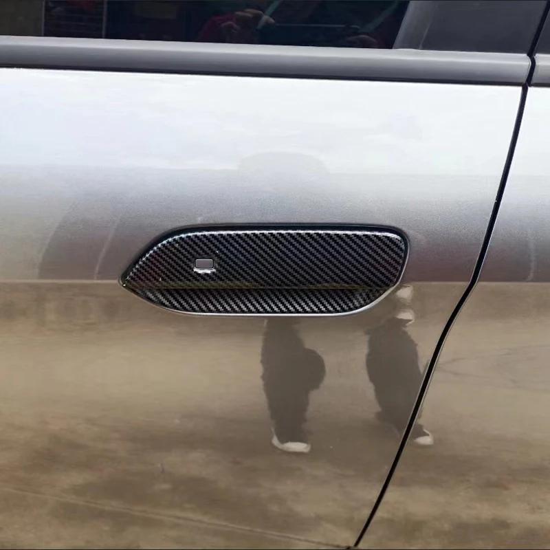 För Byd ATTO 2 EV 2025 Tillbehör ABS Kolfiber Dörrhandtagsskydd Dörrskål Reptålig List Dekorativa Dekaler