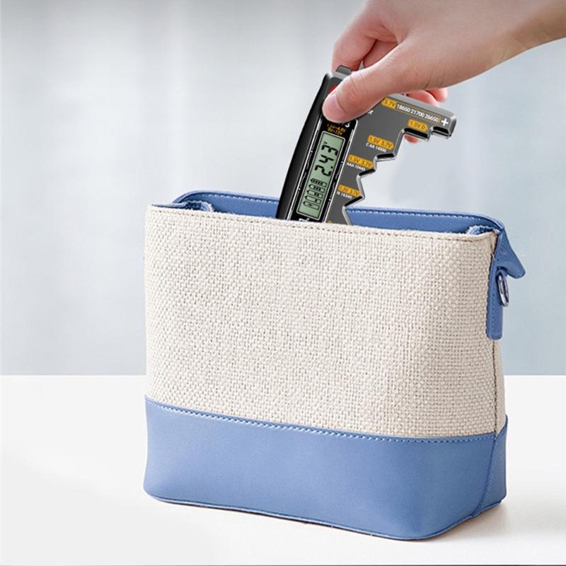 Multiple Function Battery Capacity Tester Check 3A D C 9V 12V 23A 18650 21700 Cells With Clear Double Readout Portable