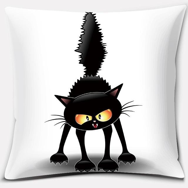 Cartoon Cute Cat Animal Series Printed Pillowcase Decoration Accessories for Holiday Party Living Room Bedroom Home Decor