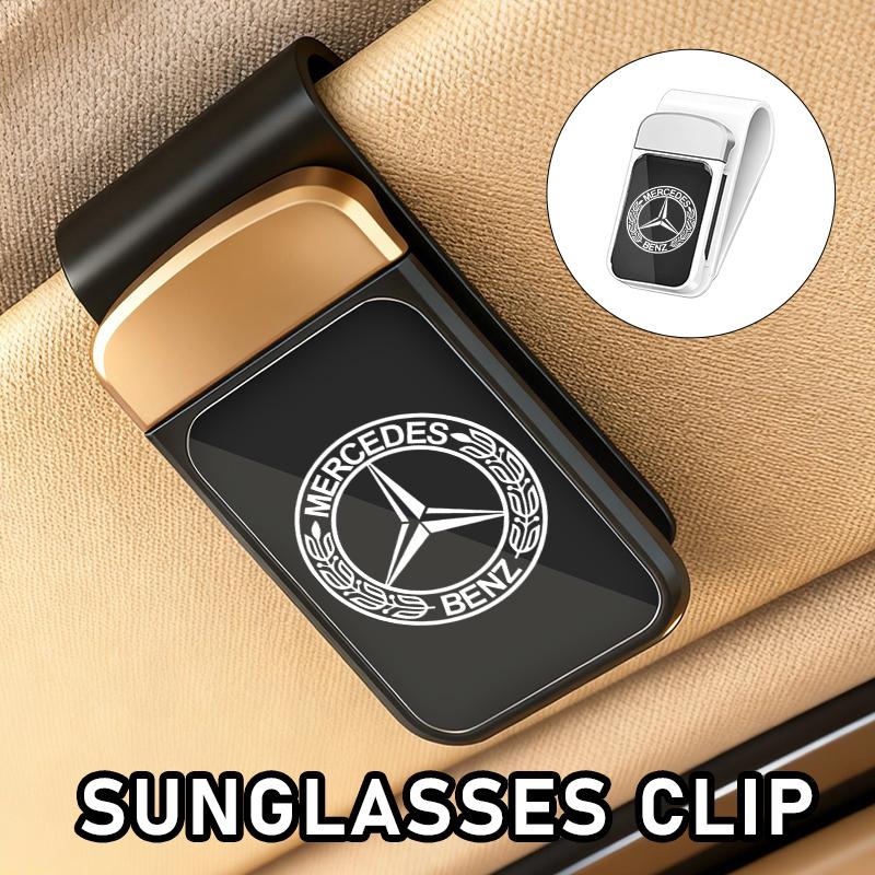 For Benz Car Sunglasses Clip Card Ticket Holder Stand Fastener Eyeglasses Accessories AMG W213 W124 W108 W126 Exclusive W204