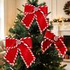 Christmas Bow Ornament for Tree and Indoor Window Decoration