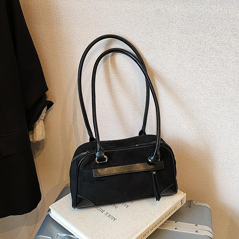 Simple and versatile bag women's large capacity 2025 new autumn and winter retro niche single shoulder underarm bag commuter pillow bag