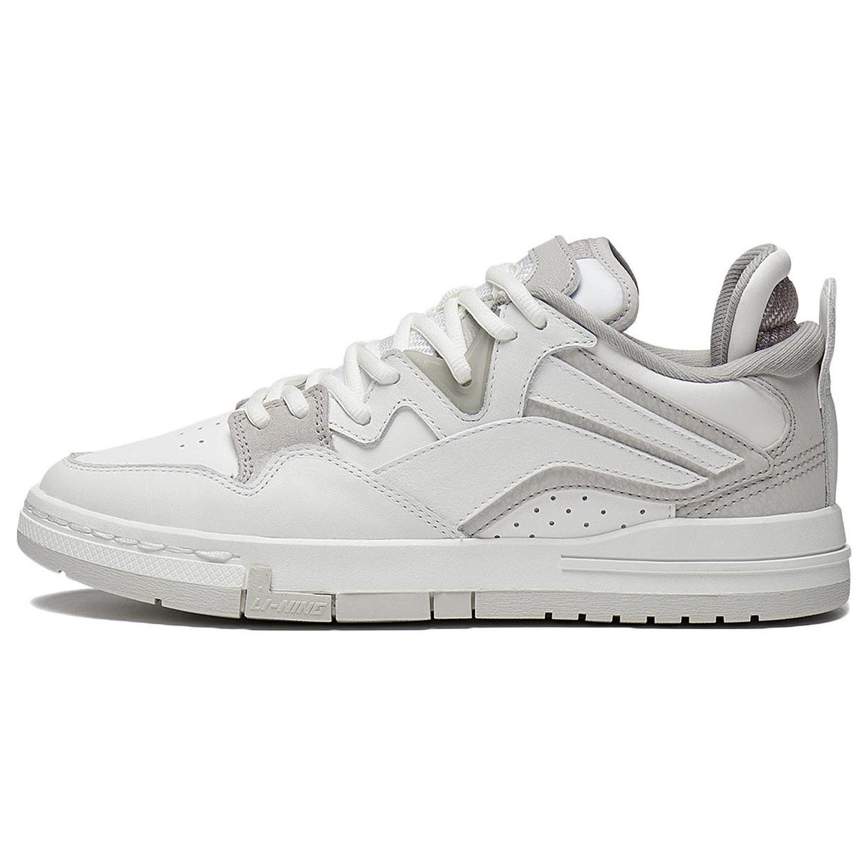 

new LiNing Wei Wu PRO Pro Anti Slip Wear Resistant Low Top Skateboard Shoes Women s Mist White Silver Fish Gray 36