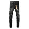 KB Jeans Men's Slim-fitting Small Feet Trendy Brand Hole Patch