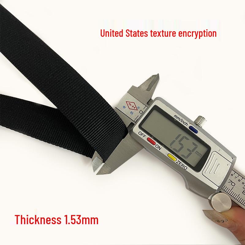 Black Thickened Polyester Herringbone Webbing Tape for Bags and Straps