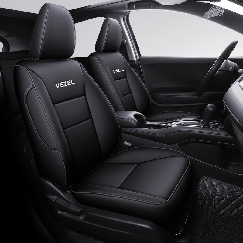NT Custom Fit Leather Seat Cover for Honda Vezel - Stylish & Sporty, All-Season Compatible.