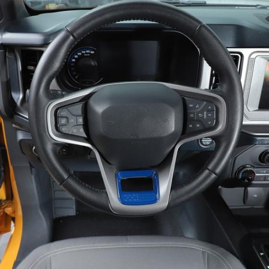 Lenkradverkleidung Dekorabdeckung Verkleidung Für Ford Bronco +Zubehör Blaues ABS