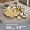 Heavy Gauge Stainless Steel Dinner Set | Gold PVD Plated Steel Thali Set | Stainless Steel Dinner Set for Kitchen | Thali Set for Dinner | Pack of 2