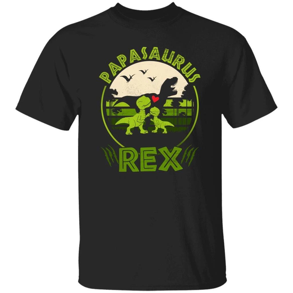 Papasaurus Rex Unisex T-shirt gift Father dinosaur tee black dark heather