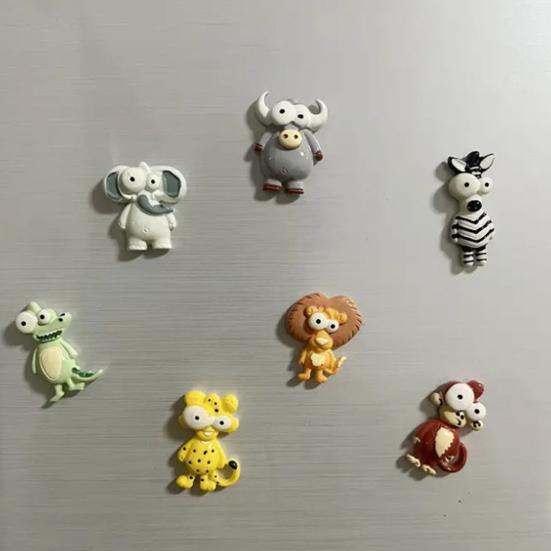 Zebras Refrigerator Magnet Cartoon Animal Magnet, Big Eyes Shape Fridge Magnets Memo Notes Photo Holder, Gift for Lovers Resin Decorative