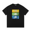 BALENCIAGA Summer New Arrival Cotton Printed Crew-Neck Short-Sleeve T-Shirt Black F162