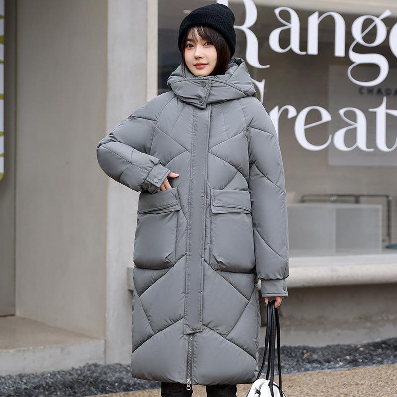 Korean Style Thickened Down Jacket Women's Loose Winter Coat Mid-length Cotton-padded Jacket