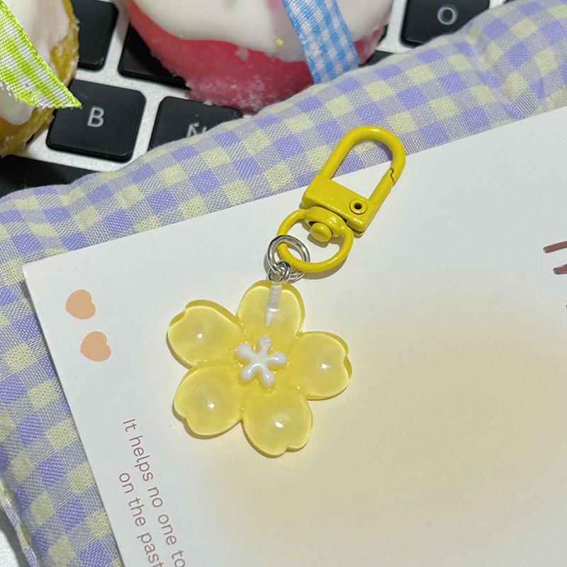 Przezroczysty Wisiorek Kwiat Wiśni Breloczek Dla Dziewcząt Kobiet Brelok Słodki Kreatywny Akcesoria Dekoracyjne do Plecaka Prezenty