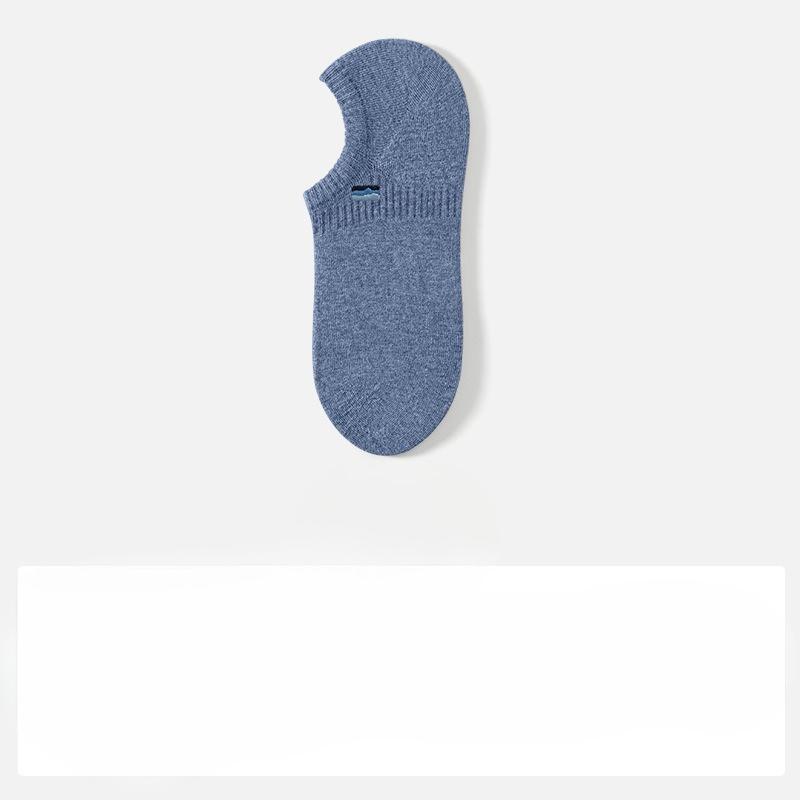 Cotton Socks: Men's Pure Cotton Boat Socks, Suitable for Spring and Summer, Odor-resistant, Anti-slip, No Heel Separation, All-cotton Invisible Socks.