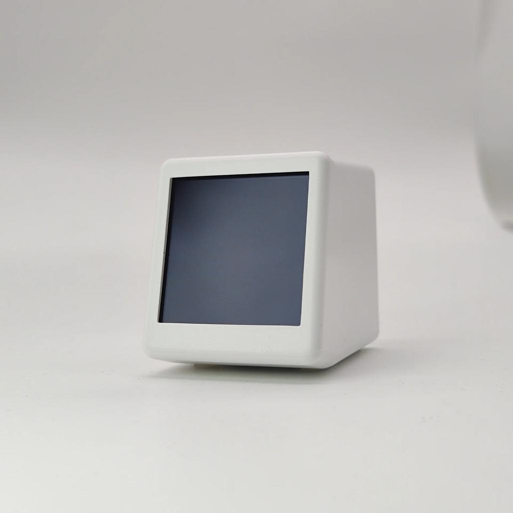 Intelligente Wifi-Wetterstation Schreibtischuhr Kleines tragbares Display mit Temperatur Luftfeuchtigkeit Uhrzeit Wecker für Tisch Auto Raum Dekoration
