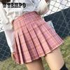 Women Mini Pleated Skirt Casual Loose Plaid Skirt 2020 Korean Style A-Line Skirt High Waist Skirt