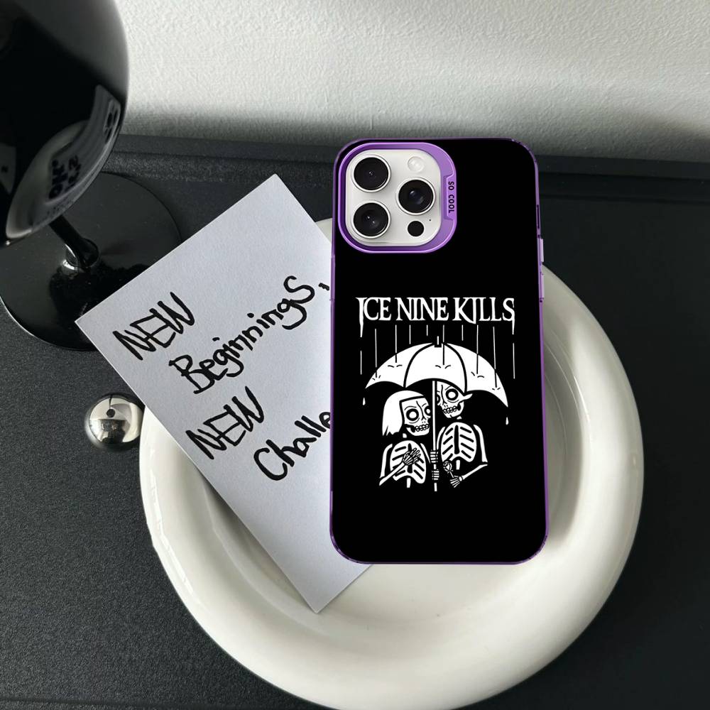 Ice Nine Kills Band Phone Case Color Silver Shell For iPhone 17 16 15 14 13 12 11 Pro Max Plus