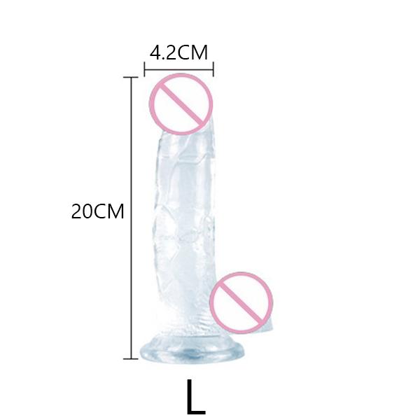 Erotic Soft Jelly Dildo Anální anální zátka Realistický penis Dospělí Produkt Silná přísavka Dick Sexuální hračky pro ženy