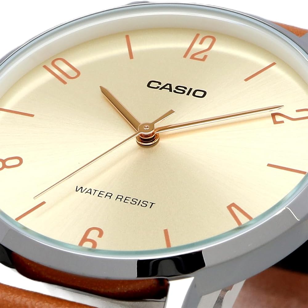Casio LTP-VT01L-5B Quartz Women's Watch Light Brown Leather Strap Imported Model
