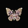 Rhinestone Butterfly Shoe Charm Flat Back Alloy Butterfly Charm Sparkling Butterfly Accent Accessories for Bracelets Bags DIY Crafts