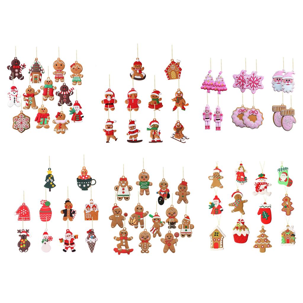 Christmas Decorations Pendent Gingerbread Man Decor Pendent Funny Xmas Tree Pendant Unique Nativity Scene Ornament Chee