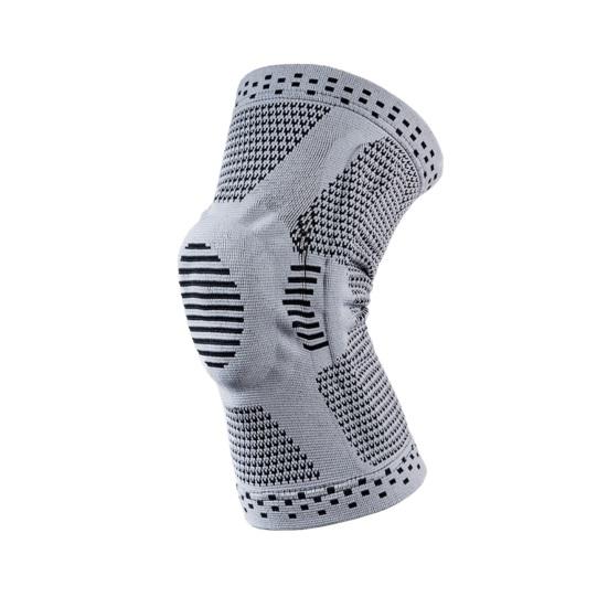 

Knitted Knee Compression Sleeve with Side Stabilizer Patella Pad Women Men Meniscus Tear Injury Recovery Joint Pain Running Sports Knee Support Brace XL серый