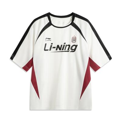 Li Ning Sport-Lifestyle-Serie Amerikanischer Retro-Casual Bequem Einfach Rundhals Vielseitig Kurzarm T-Shirt Herren T-Shirts Off-White AHSV759-1