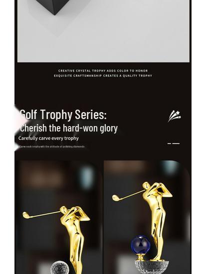 High-End Hole-in-One Golf Trophy: Metal Medal Award for Sports Events