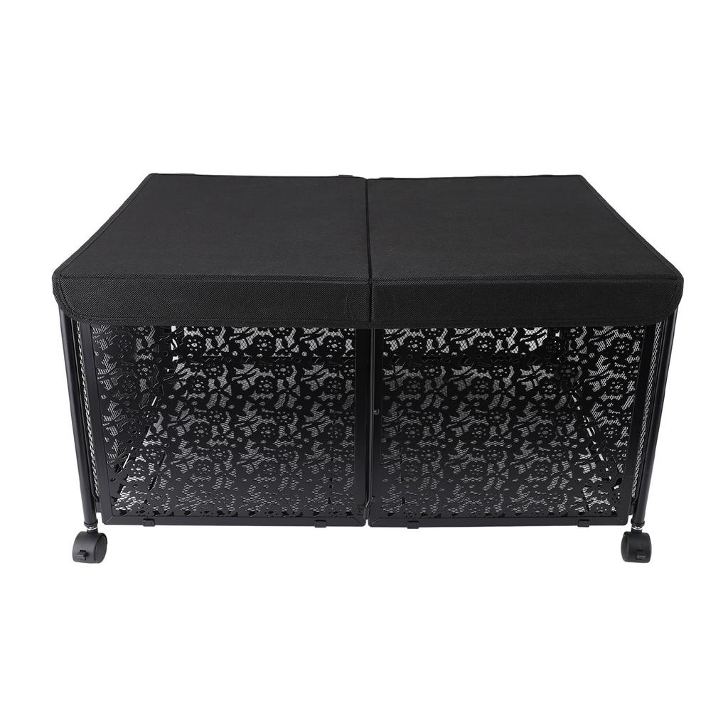 Foldable Toy Storage Box Large 70L Capacity Dustproof Portable Metal Toy Chest for Kids Playroom