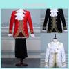Costum Regal Rege Prinț Renaștere Medieval Bărbați Cosplay Set Haină și Pantaloni