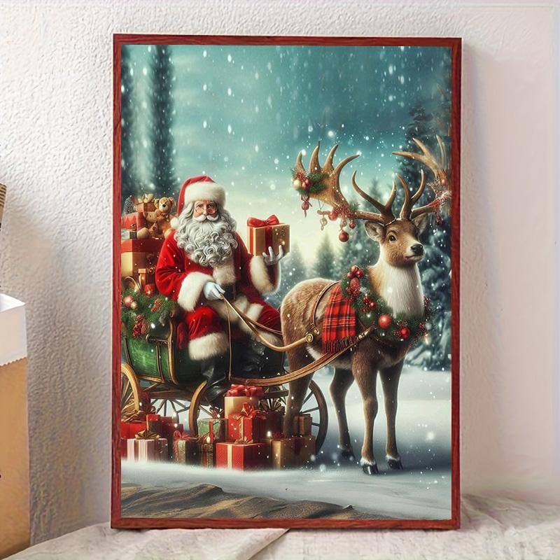 Full Diamond Cute Christmas Decoration Painting Kit 5D Diamond Embroidery Handmade Crafts Rhinestone Art Home Wall Decor