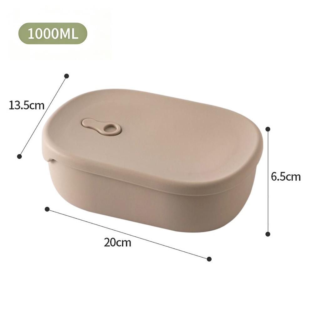 Large-Capacity Portable Bento Box Foodgrade Silicone Sealable Bowl Silicone Lunch Box For Students
