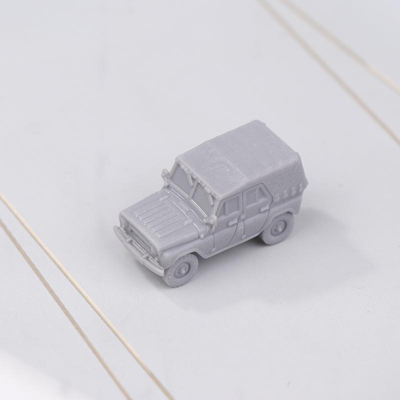 1 Pcs 1/144 Scale Uaz-469 4X4 Light Utility Gray Vehicle Model Kit 3D Printing Scale Model Jeep Model
