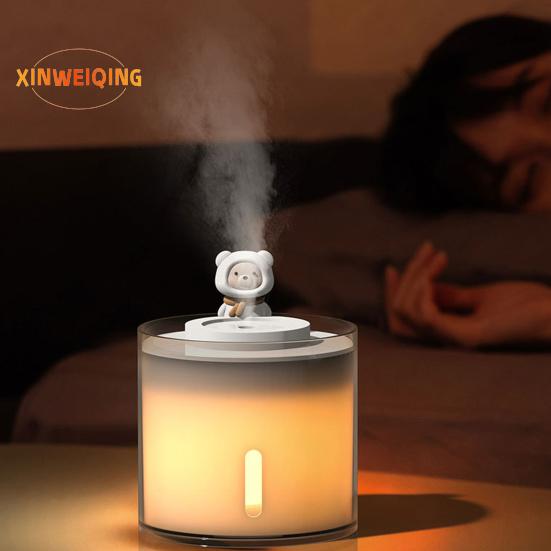 

1 комплект увлажнителя воздуха объемом 260 мл — нежный сильный туман, красочный ночник, синхронизация, 2 режима, низкий уровень шума, вращающийся медведь белый