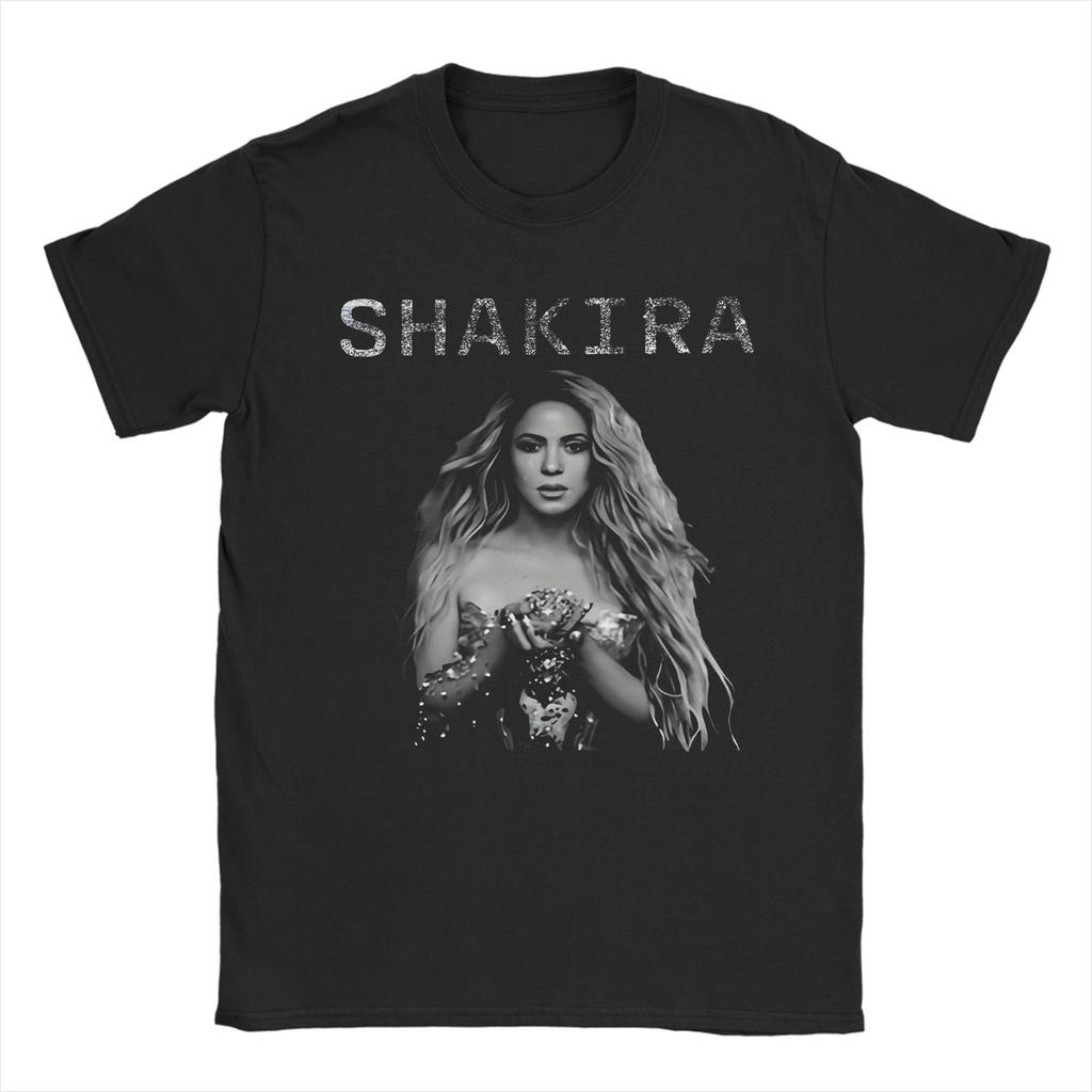 T-shirt Harajuku Estiva Shakira Fulmine Collage T-shirt Trendy Cool T-shirt in Cotone per Coppia YK Classici Top a Maniche Corte