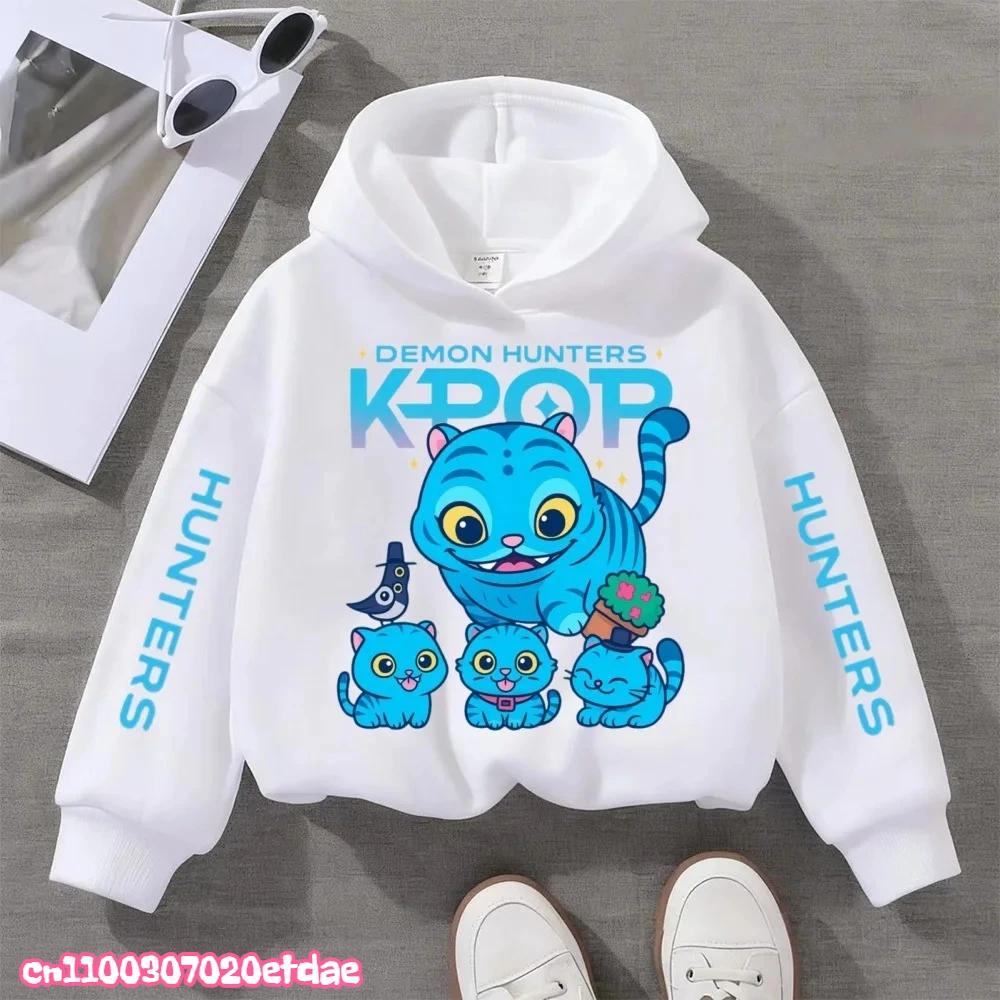 2025 Anime K-Pop Girl Witch Hunter Hoodie Harajuku Hip Hoodie Boy Kids Letter Print Sportswear Fashion