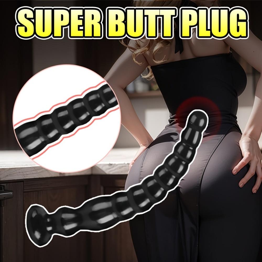 Long Anal Bead Plug Anal Stimulator with Suction Cup Prostate Massager Female Vaginal Stimulation Dildo Erotic Adult Products