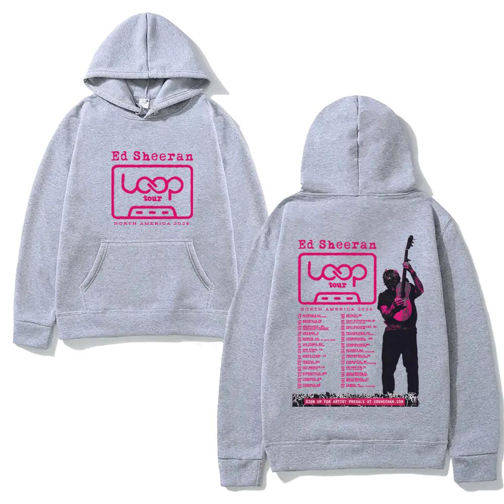 Ed Sheeran 2026 LOOP Tour Hoodie 2025NEW Grunge High Quality Sweatshirts Long Sleeve Clothes Punk Hoody Comfortable Hooded Moletom