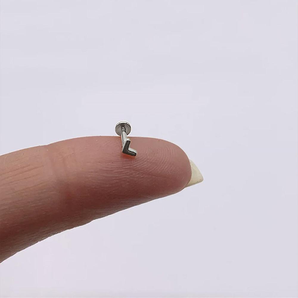 Aide 1pc 925 Silver Mini Zircon Thick Flat Screw Back Drop Earrings For Women K Gold Piercing Stud Earrings Jewelry