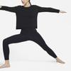 New Nike Yoga Dri FIT Women's Long Sleeve Top Black DM7028-010
