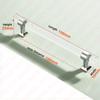 NAIERDI Acrylic Furniture Handles T-Bar Gold Crystal Cabinet Handles and Knobs Zinc Alloy Silver Door Handle Hardware