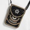 Bohemian Theme Pu Handbag With Magnetic Flap And Floral Accents For Daily Outings
